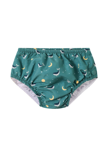 Bañador Pañal Whale Teal Monnëka