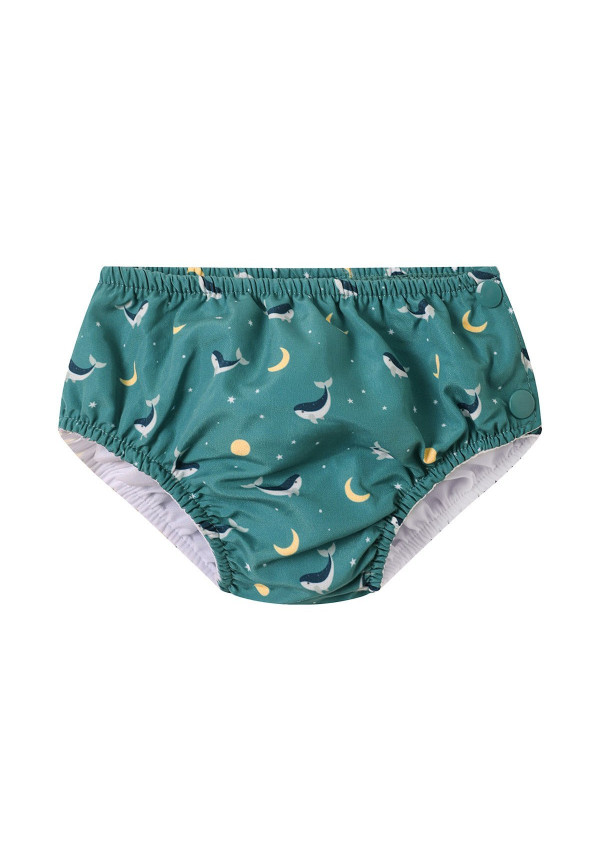 Bañador Pañal Whale Teal Monnëka