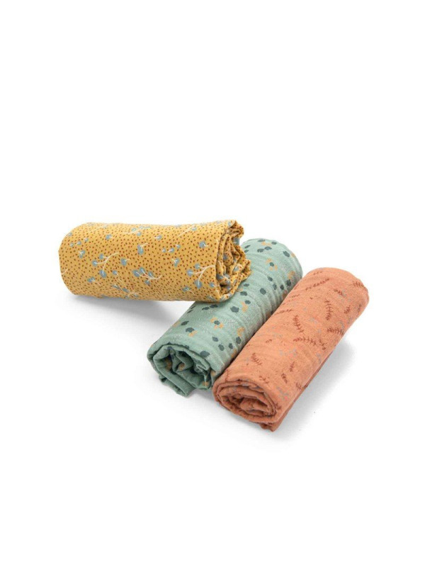 Juego de 3 muselinas Petits Lapins MOULIN ROTY