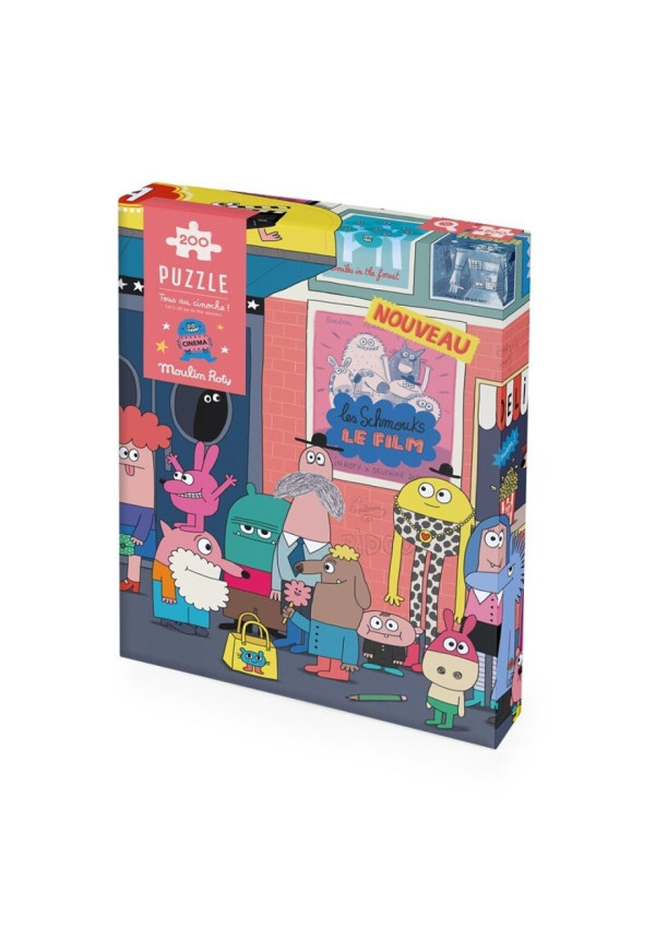 Puzzle ¡Todos al cine! (200 piezas) Schmouks MOULIN ROTY