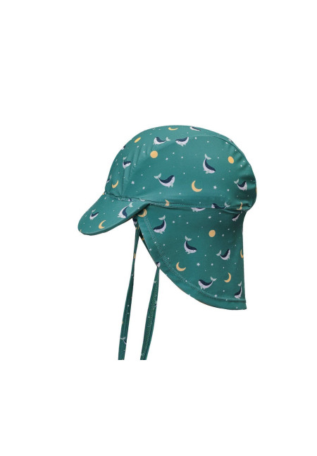Gorro Playa Bebé Whale Teal Monnëka