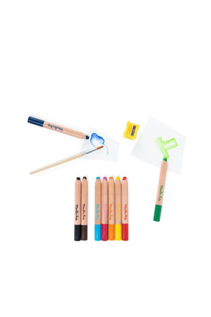 9 Lápices de colores 3 en 1 Schmouks MOULIN ROTY