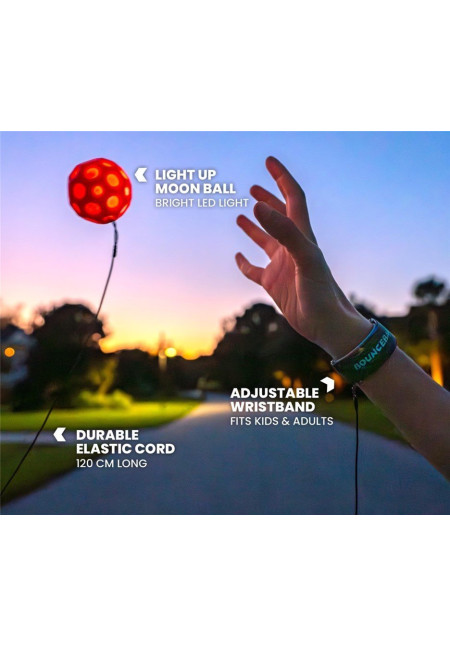 Waboba Pelota con cuerda elástica para muñeca LED 