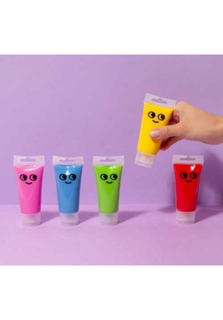 PINTURA PARA DEDOS OMY KIT 5 COLORES+BABERO