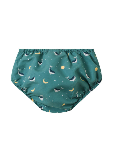 Bañador Pañal Whale Teal Monnëka