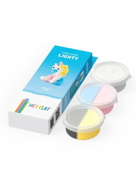 Plastilina interactiva Unicornio Lighty  HEY CLAY