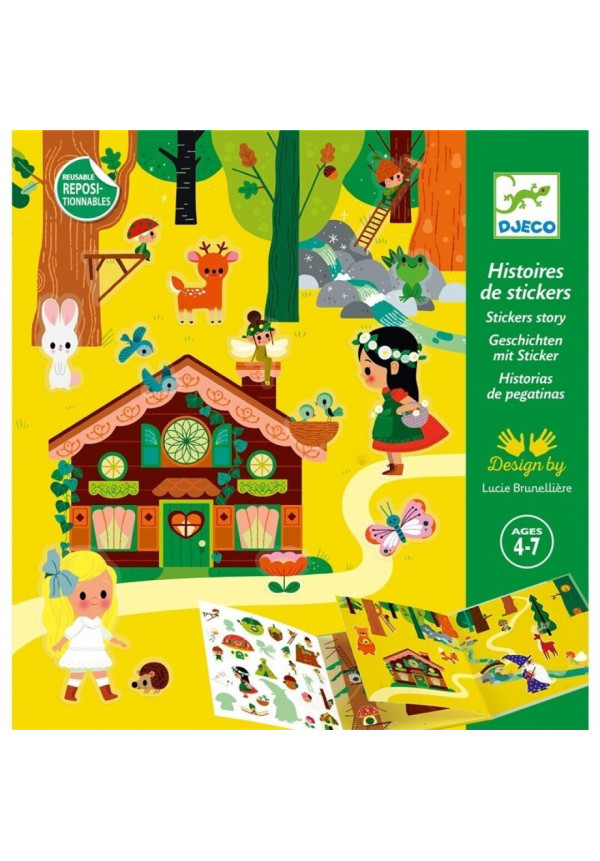  Pegatinas Cuentos El bosque mágico DJECO