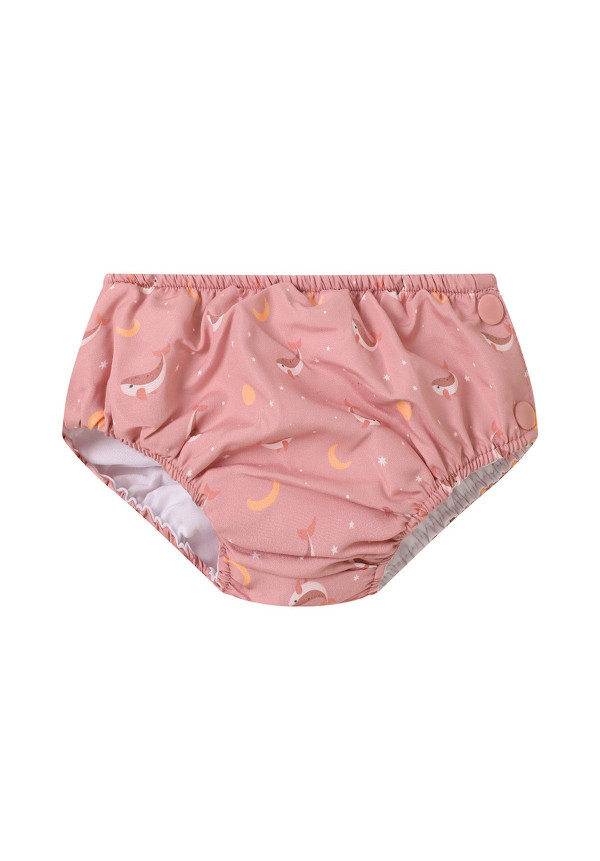 Bañador Pañal Volantes Whale Pink Monnëka