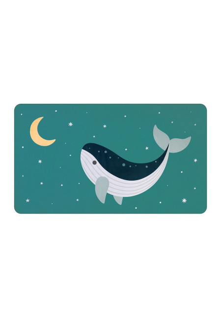 Toalla Playa Microfibra Whale Teal  Monnëka
