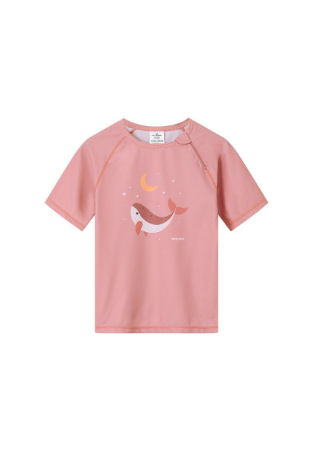 Camiseta Protección Solar Whale Pink Monnëka