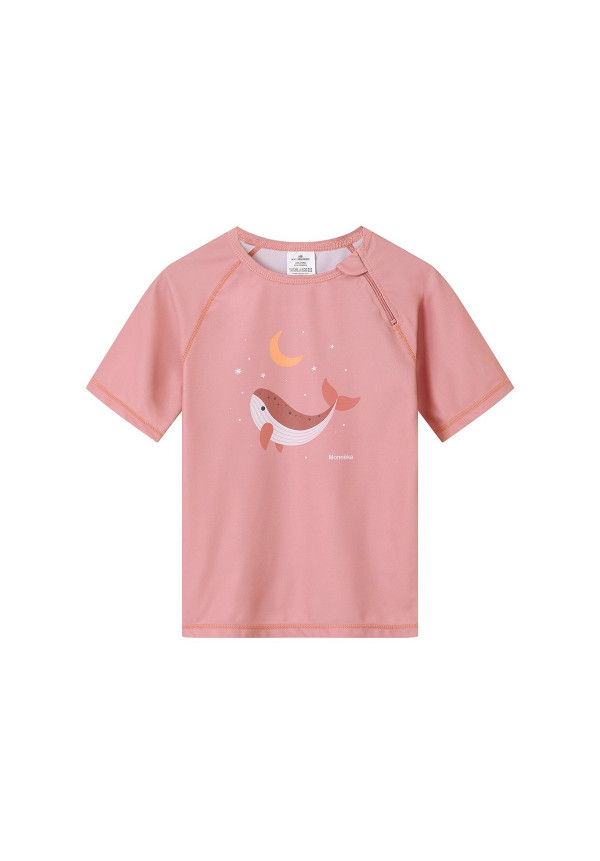 Camiseta Protección Solar Whale Pink Monnëka
