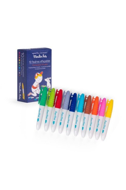 Set 10 rotuladores borrables Mercredi MOULIN ROTY