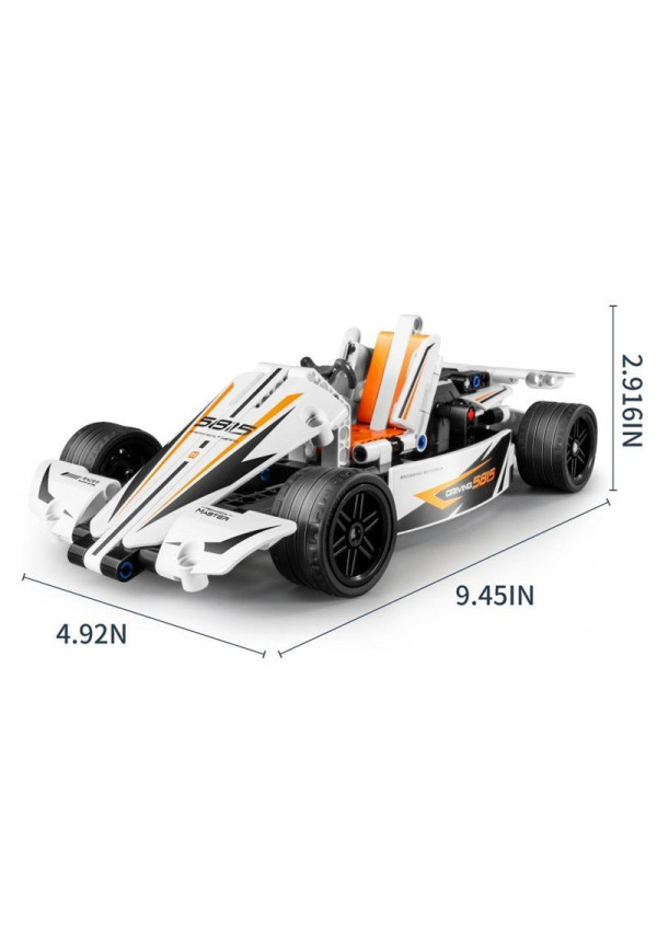 (Combinable con 605816) iMMaster Coche de carreras blanco -187pzas.