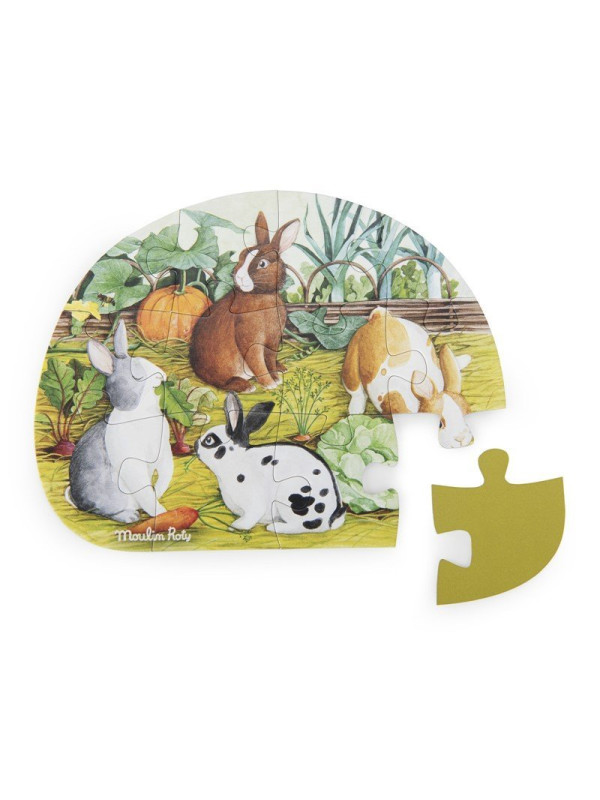 4 mini puzzles Animales (4x12 piezas) MOULIN ROTY
